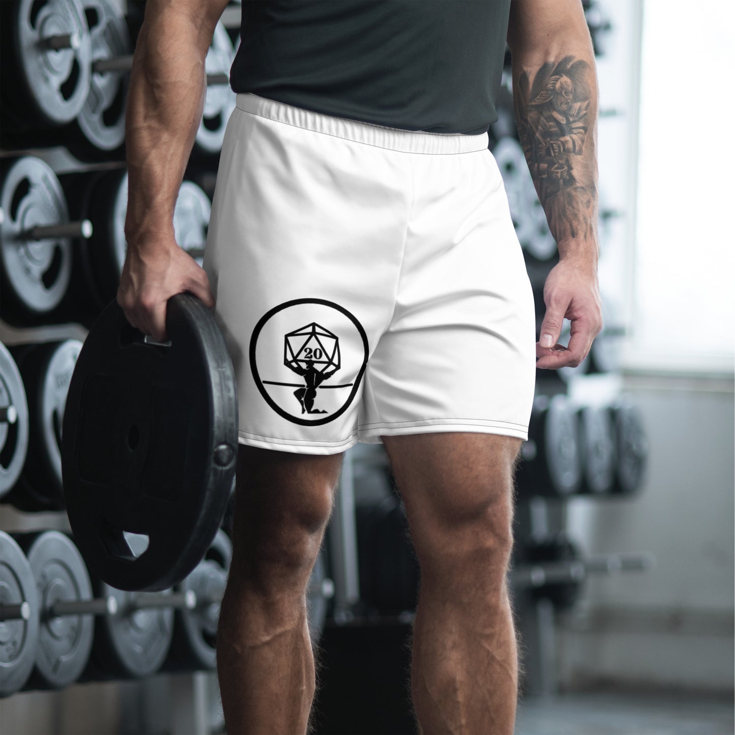 Critical Hit Fitness Black Emblem Long Athletic Shorts