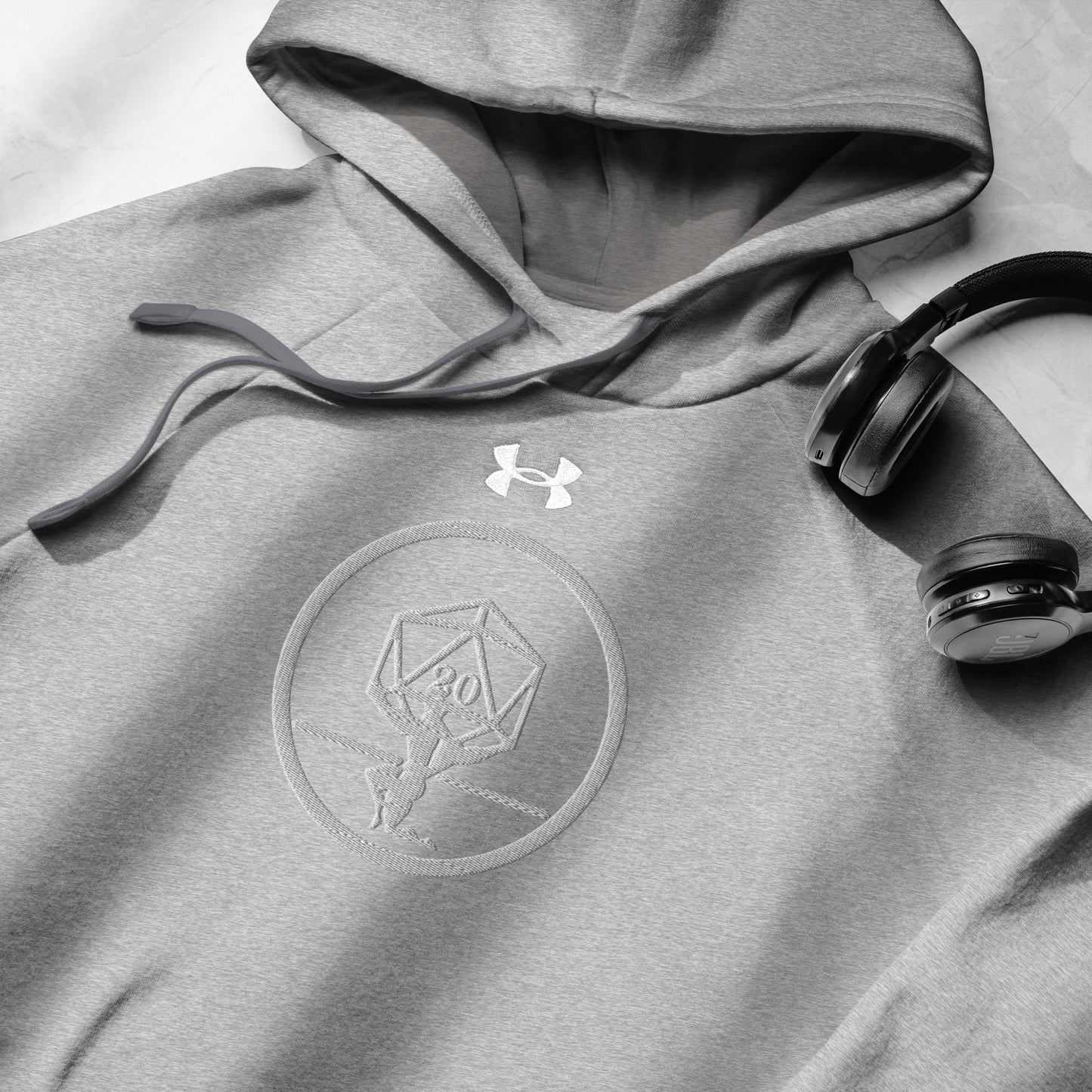 Critical Hit Fitness White Logo Under Armour® hoodie