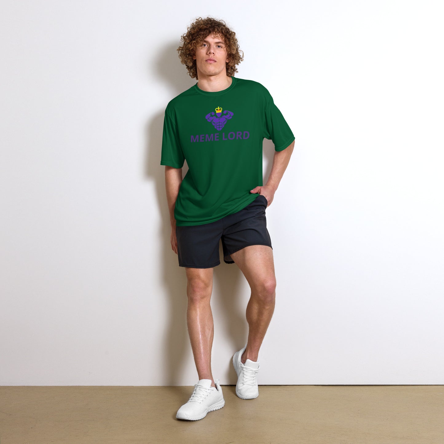 Critical Hit Fitness Memelord Unisex performance crew neck t-shirt