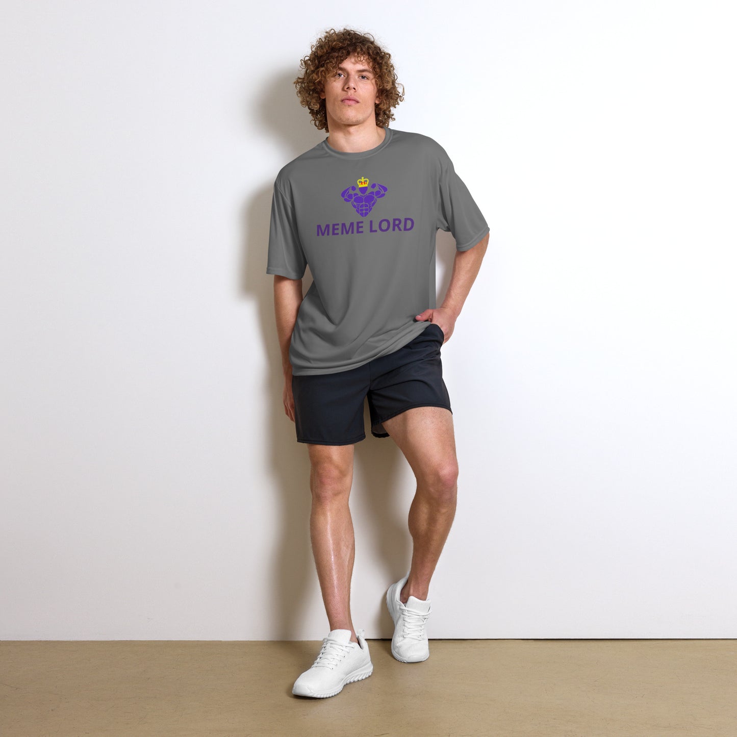 Critical Hit Fitness Memelord Unisex performance crew neck t-shirt