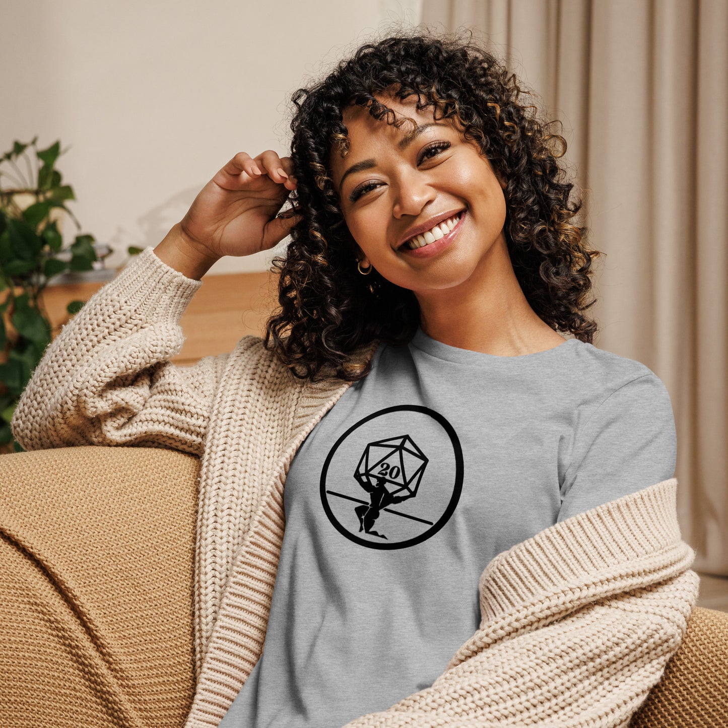 Critical Hit Fitness Black Emblem Women's Relaxed T-Shirt