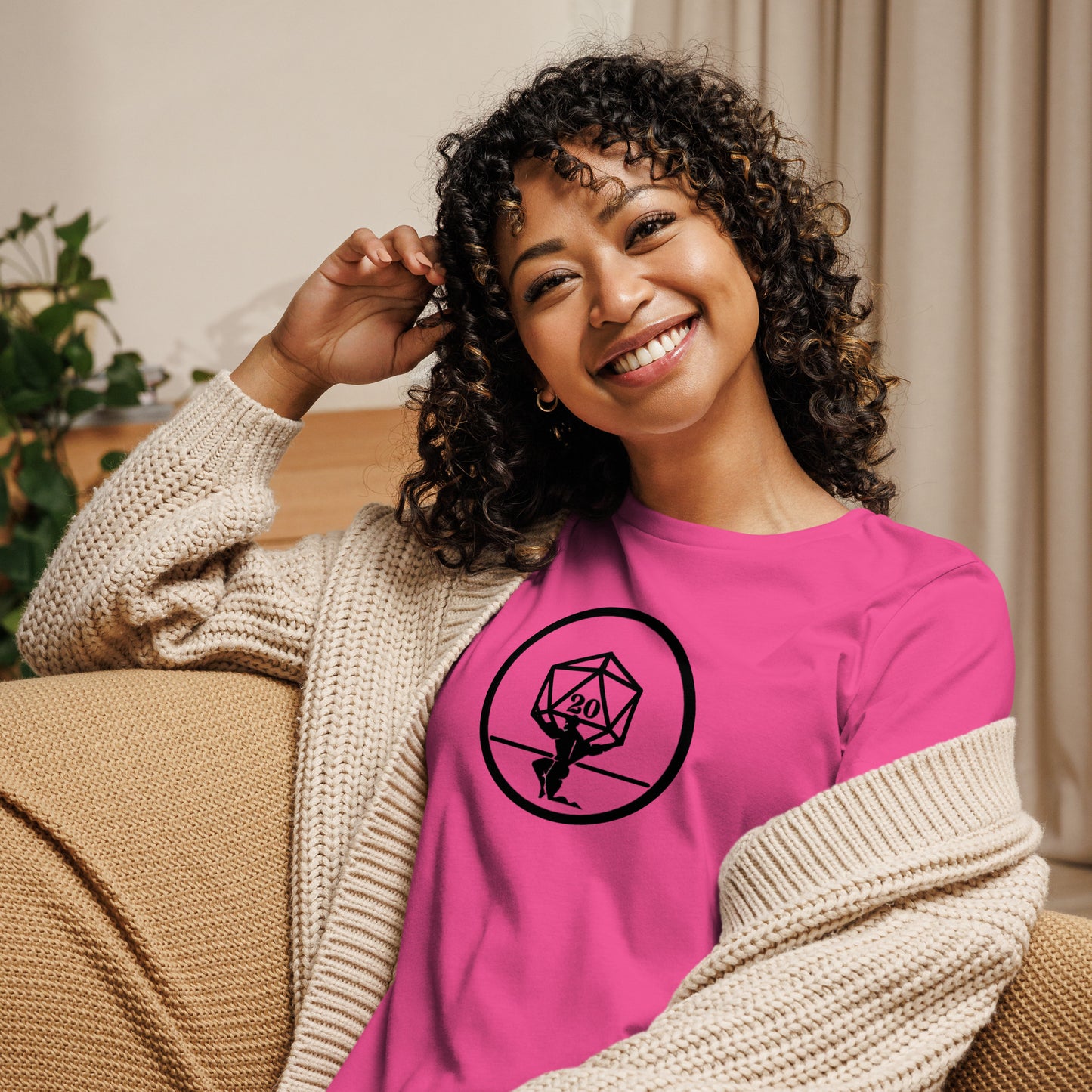 Critical Hit Fitness Black Emblem Women's Relaxed T-Shirt