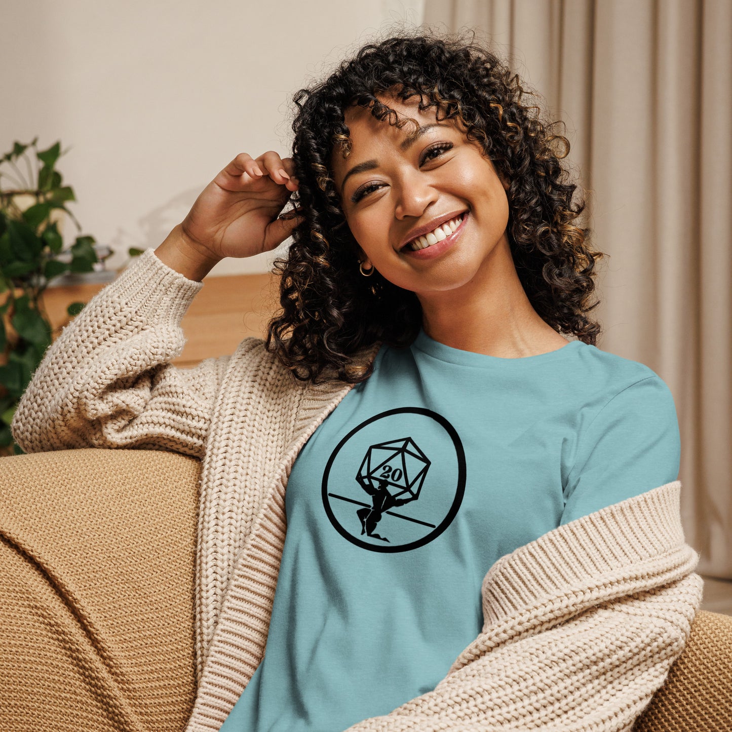 Critical Hit Fitness Black Emblem Women's Relaxed T-Shirt