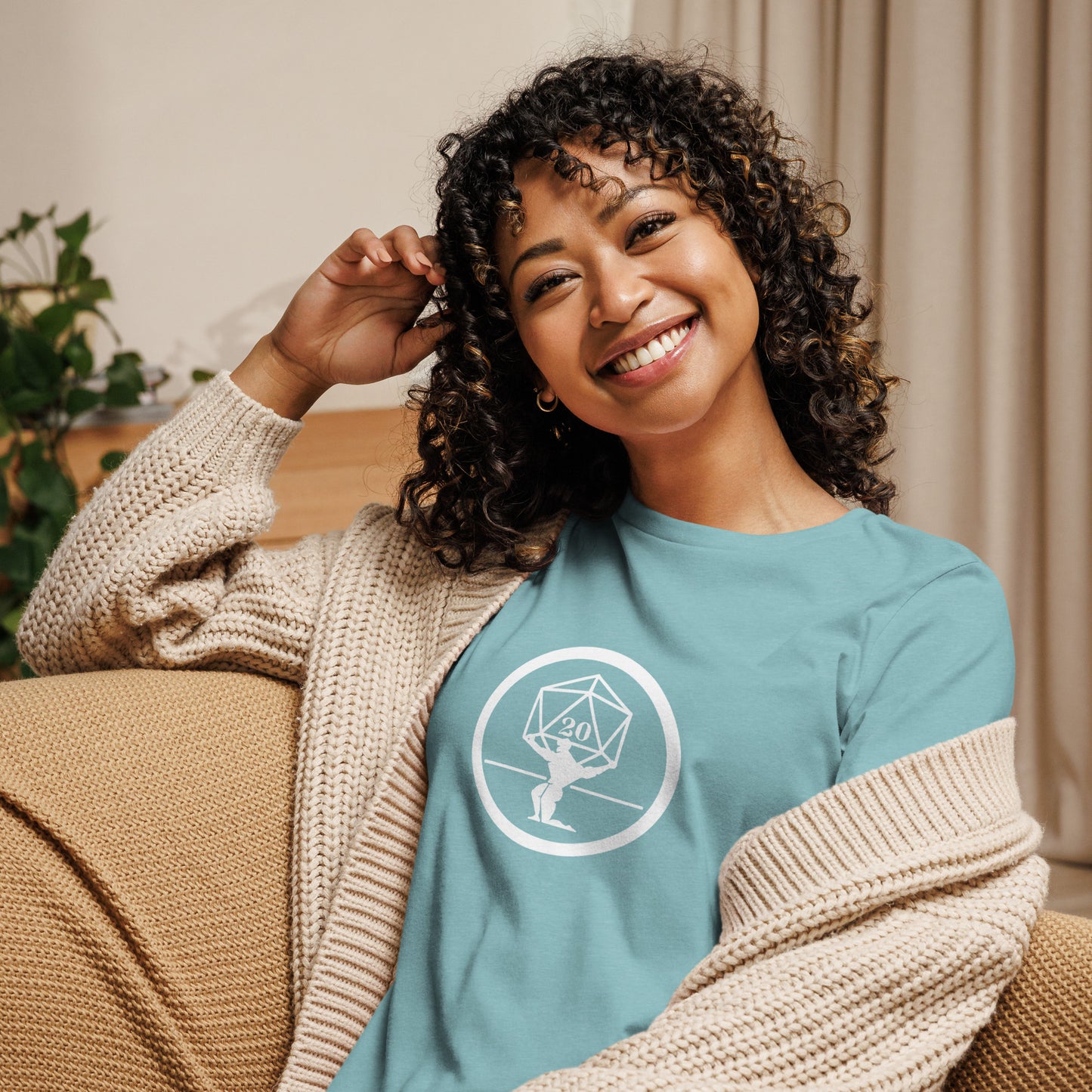 Critical Hit Fitness White Logo Women's Relaxed T-Shirt