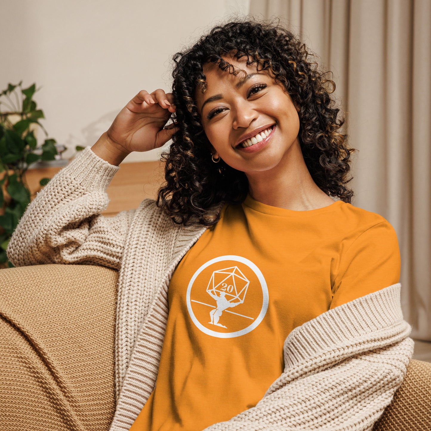 Critical Hit Fitness White Logo Women's Relaxed T-Shirt