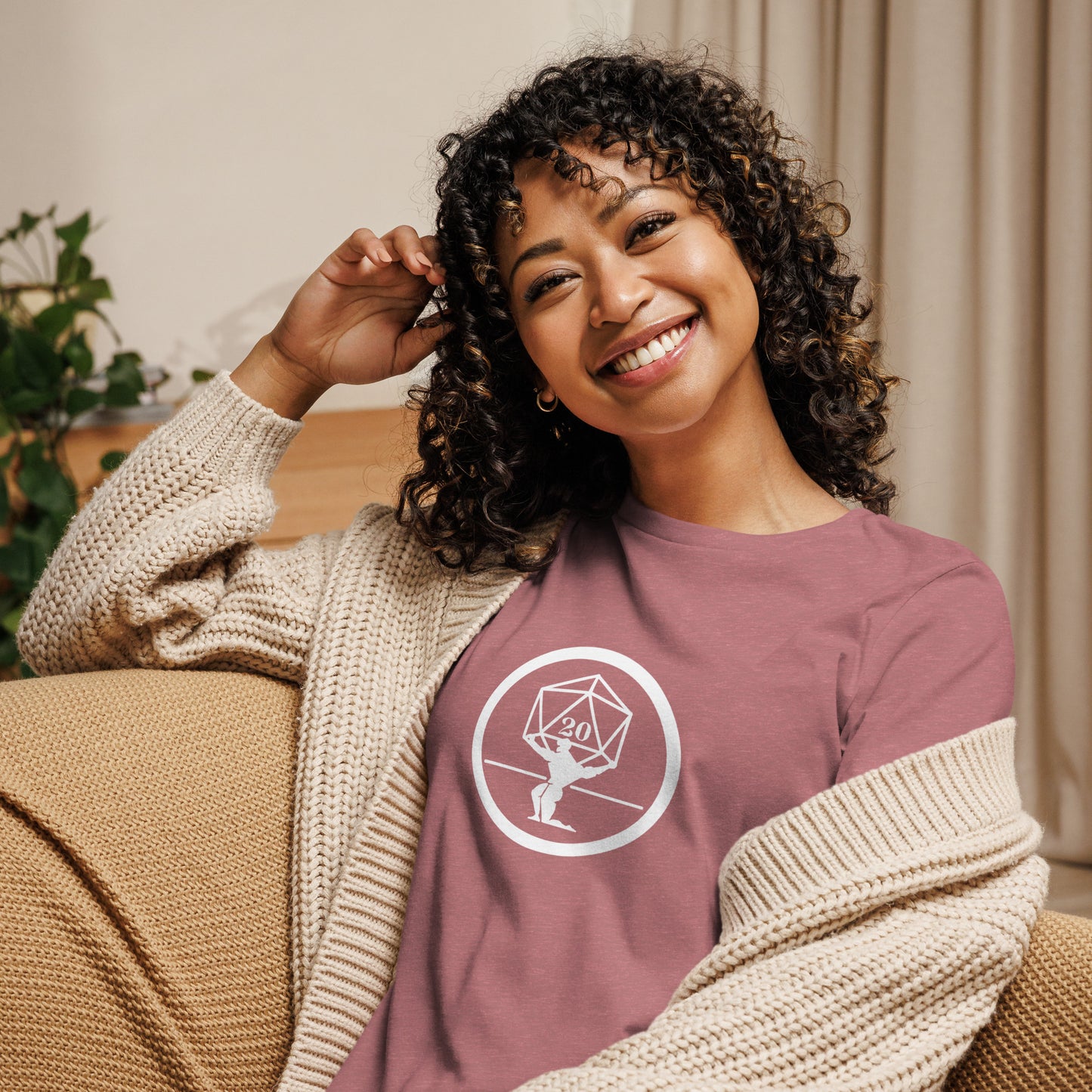 Critical Hit Fitness White Logo Women's Relaxed T-Shirt