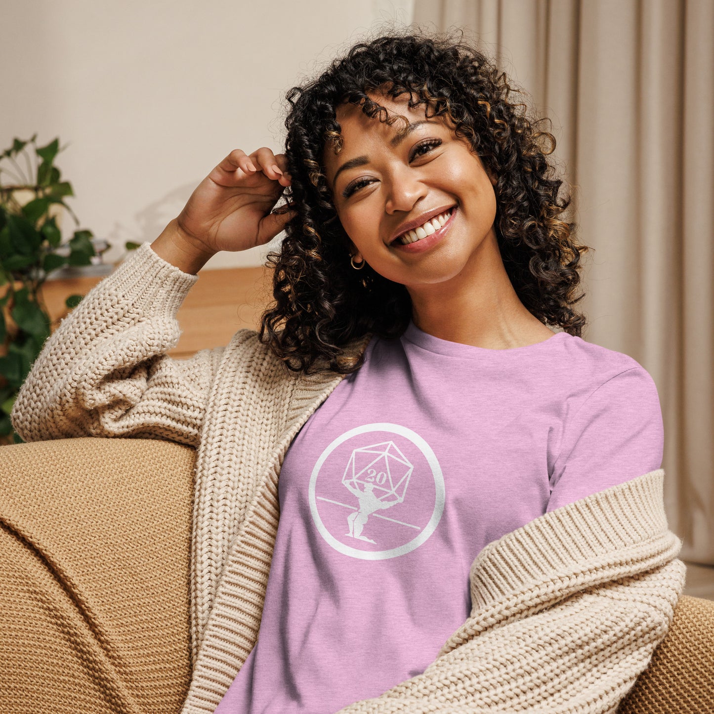 Critical Hit Fitness White Logo Women's Relaxed T-Shirt
