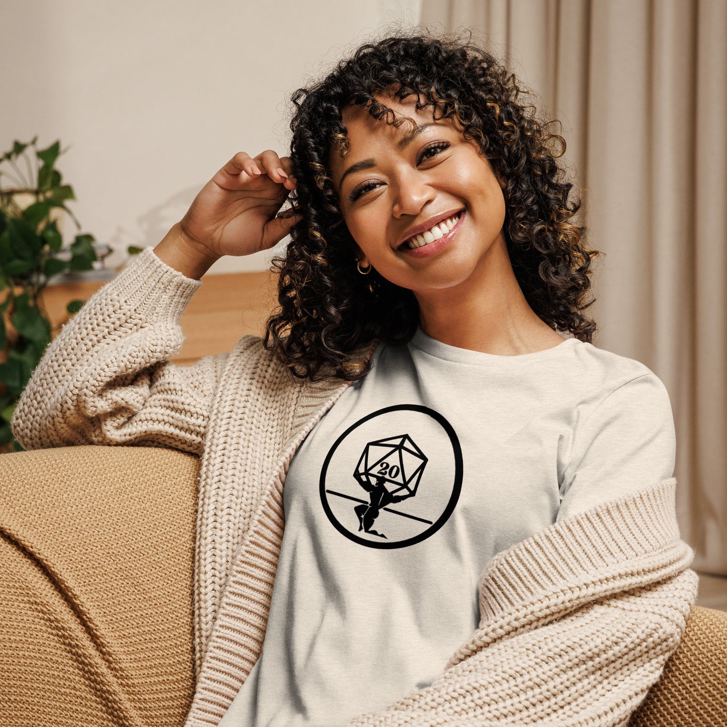 Critical Hit Fitness Black Emblem Women's Relaxed T-Shirt