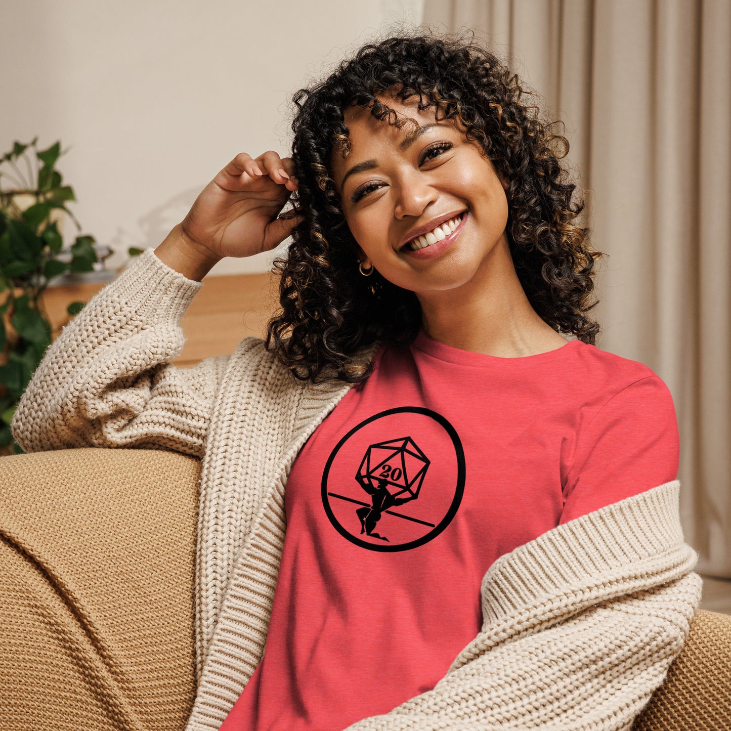 Critical Hit Fitness Black Emblem Women's Relaxed T-Shirt