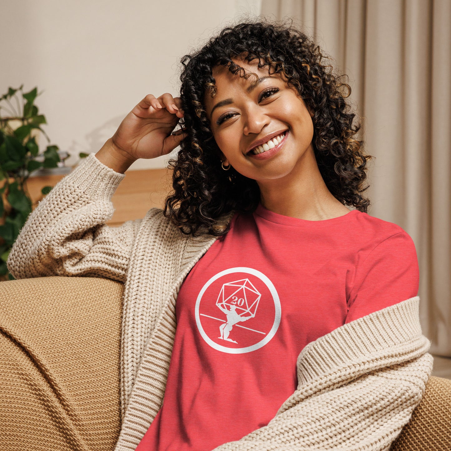 Critical Hit Fitness White Logo Women's Relaxed T-Shirt