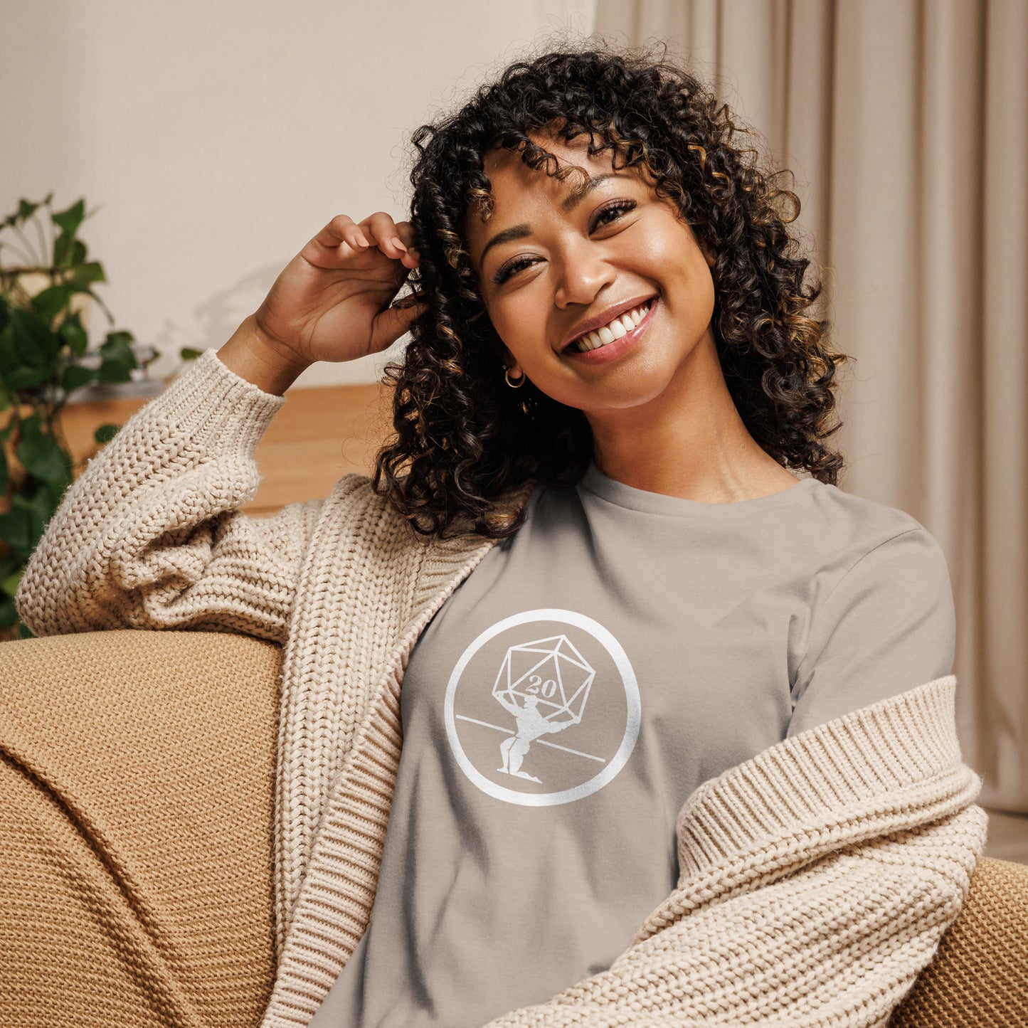 Critical Hit Fitness White Logo Women's Relaxed T-Shirt
