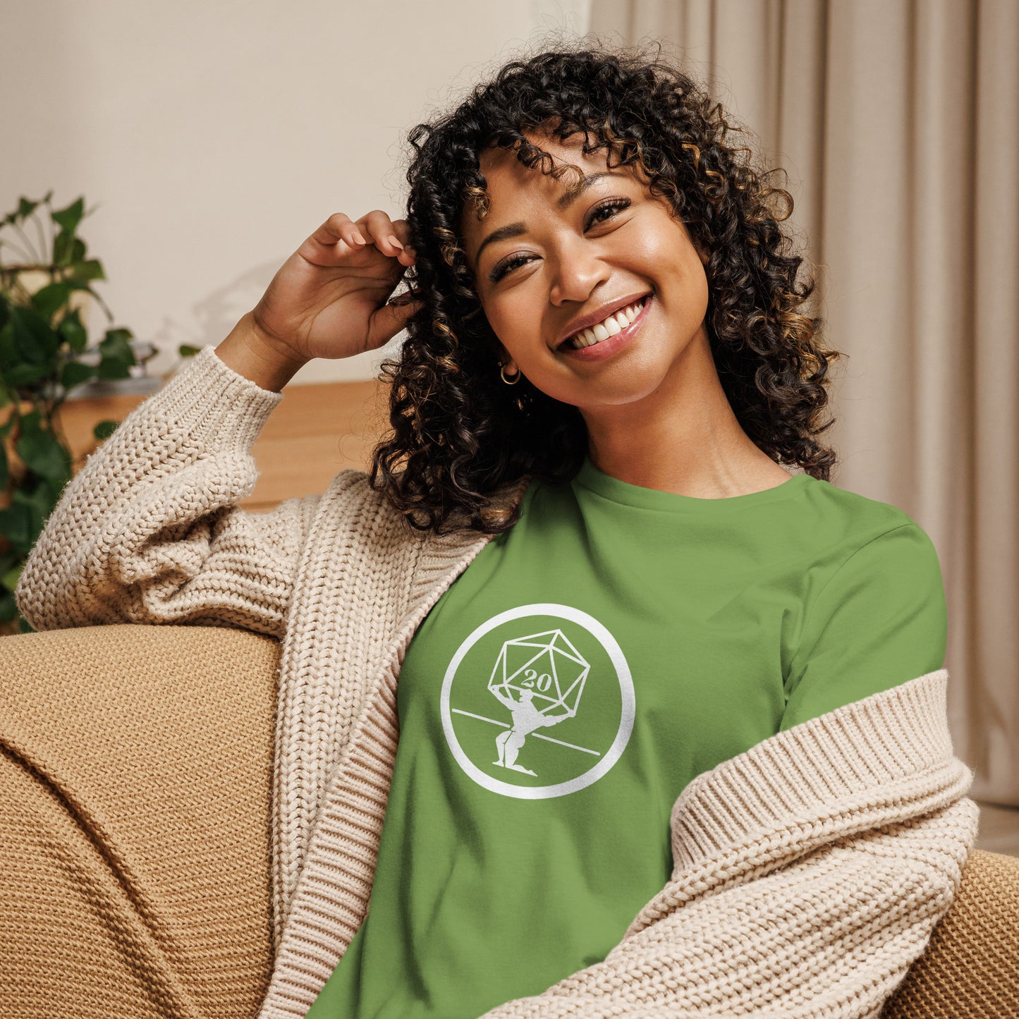 Critical Hit Fitness White Logo Women's Relaxed T-Shirt