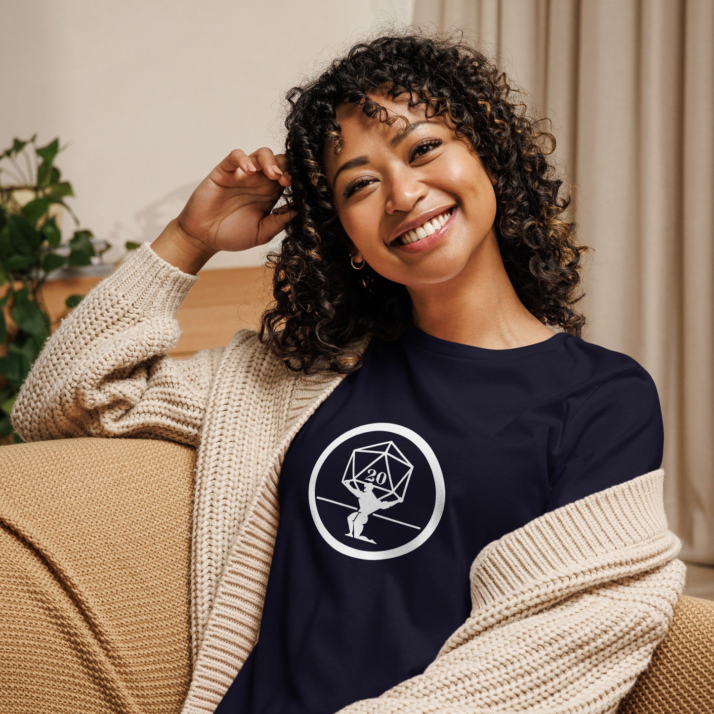 Critical Hit Fitness White Logo Women's Relaxed T-Shirt